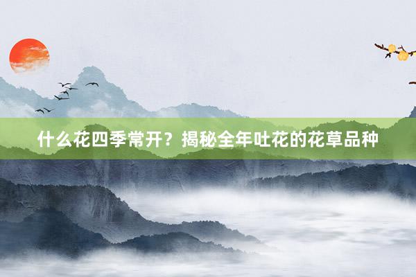 什么花四季常开？揭秘全年吐花的花草品种