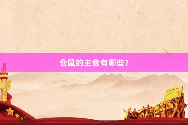 仓鼠的主食有哪些？